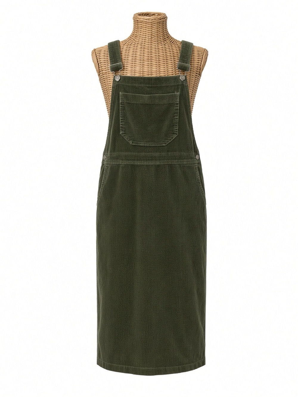 Garden Gear Olive Corduroy Overall Dress M Prairie Cottagecore Gardengirl USA